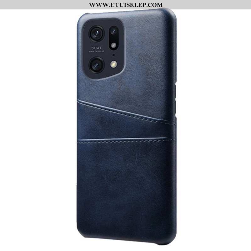 Etui do Oppo Find X5 Pro Etui Na Karty Z Efektem Skóry